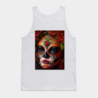 Day of the dead  - Women Mask Oil paint Tank Top